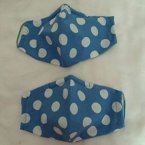 2 face mask cotton hand made with filter pocket